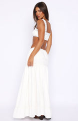 Keep It Loud Maxi Skirt White