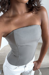 Bye Girl Strapless Bustier Taupe