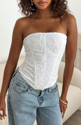 Snowdrop Strapless Bustier White
