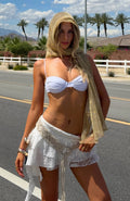 Social Hour Mini Skirt White