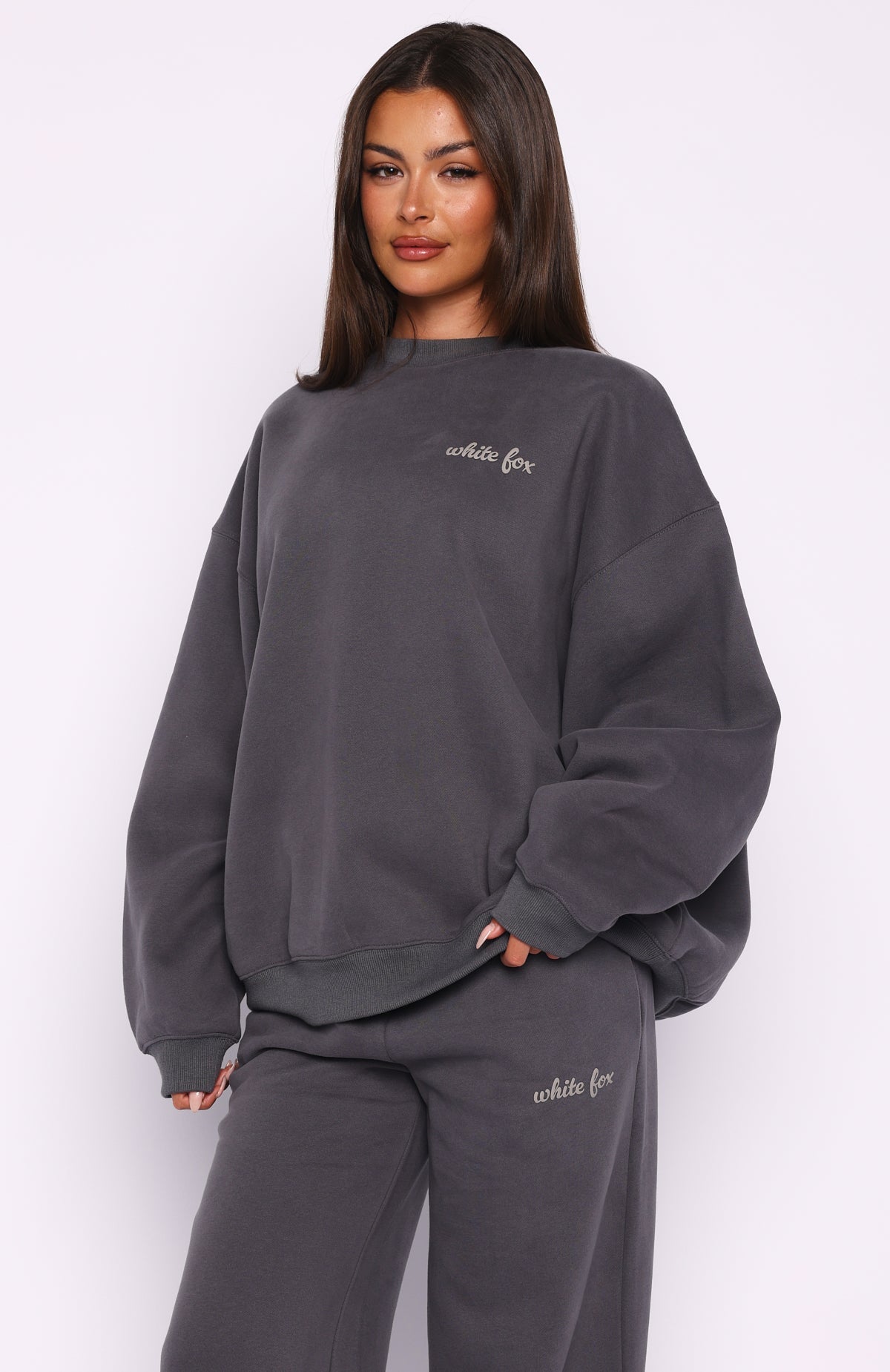 Why Won't You Oversized Drop Shoulder Sweater Volcanic